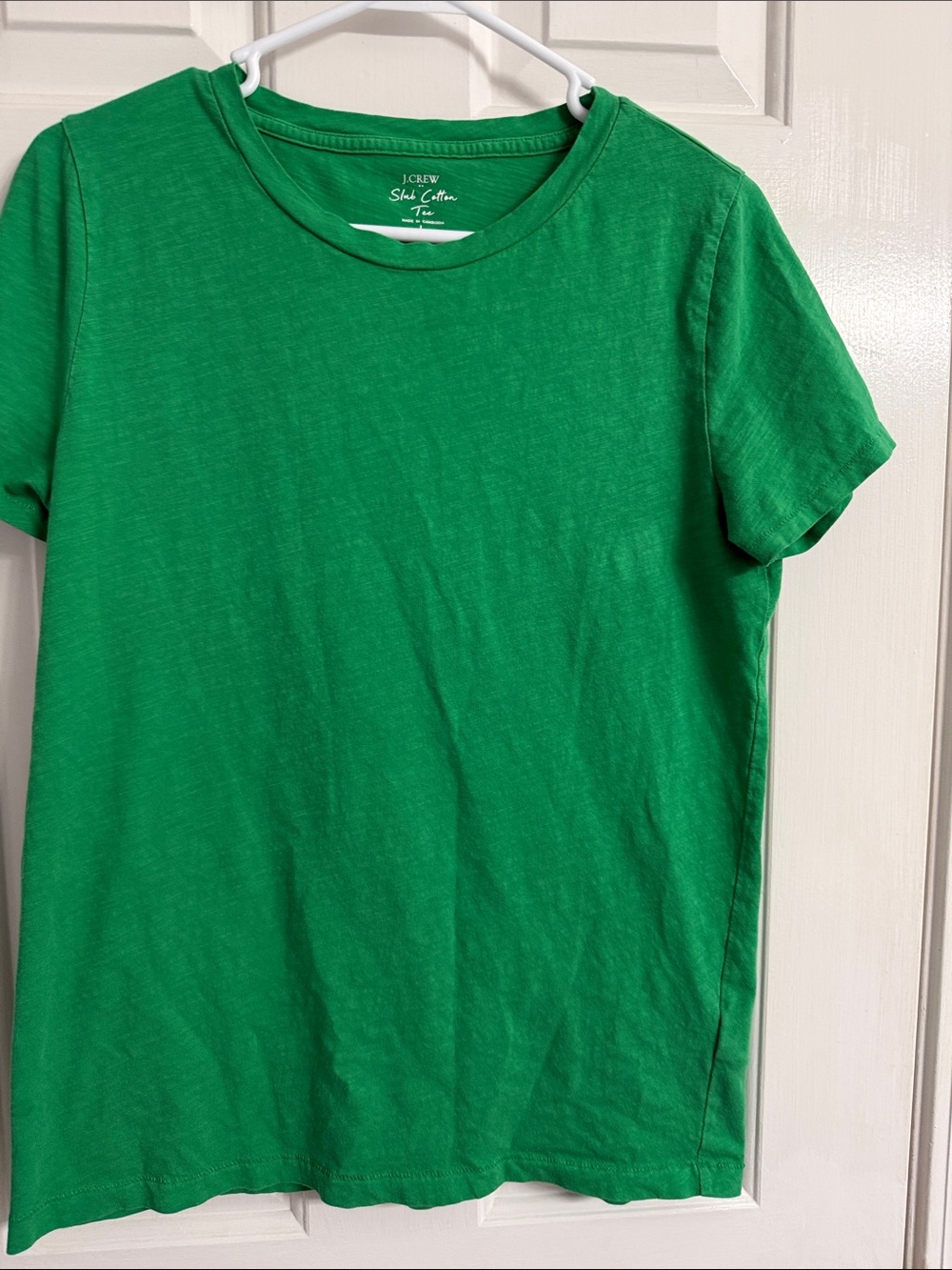 J. Crew Short Sleeve Crewneck Tee in Bright Green